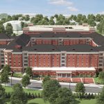 New Tutwiler Residence Hall architectural rendering top front