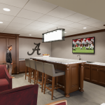 Bryant-Denny Stadium Renovation and Addition architectural rendering 2019-0502 Premium Suite View 2