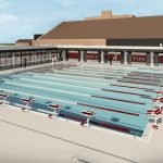 Aquatic Center Renovation architectural rendering 25m Outdoor Pool