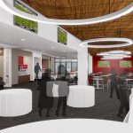 Bryant-Denny Stadium Renovation and Addition architectural rendering 3886 - CHAMPIONS CLUB VIEW