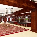 Bryant-Denny Stadium Renovation and Addition architectural rendering 3886 - FOUNDERS CLUB BAR VIEW