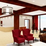 Bryant-Denny Stadium Renovation and Addition architectural rendering 3886 - FOUNDERS CLUB SERVING VIEW