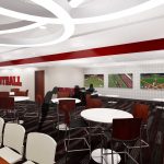 Bryant-Denny Stadium Renovation and Addition architectural rendering 3886 - RECRUITING LOUNGE - GAMING AREA