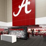 Bryant-Denny Stadium Renovation and Addition architectural rendering 3886 - RECRUITING LOUNGE - VIEW 1