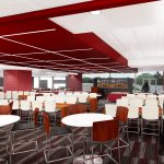 Bryant-Denny Stadium Renovation and Addition architectural rendering 3886 - RECRUITING LOUNGE - VIEW 2