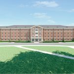 Rendering of Completed Building from Paty Hall