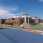 Mal M. Moore Athletic Facility Renovation & Addition architectural rendering