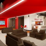 Aquatic Center Renovation architectural rendering Athletes Lounge