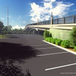 2nd Avenue Overpass architectural rendering or parking lot area